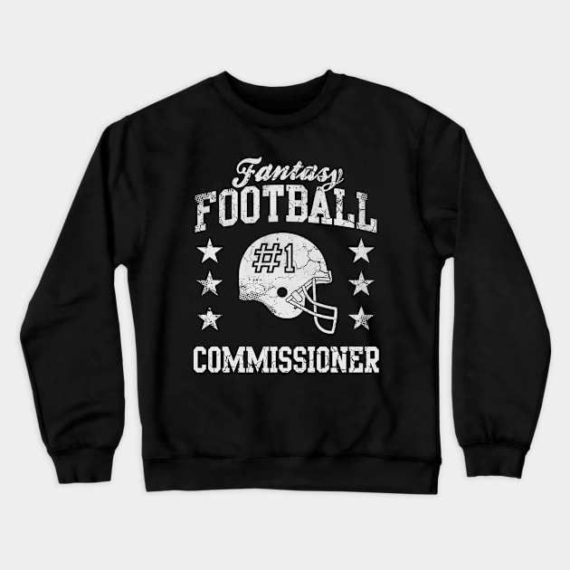 Fantasy Football League Commissioner Crewneck Sweatshirt by E